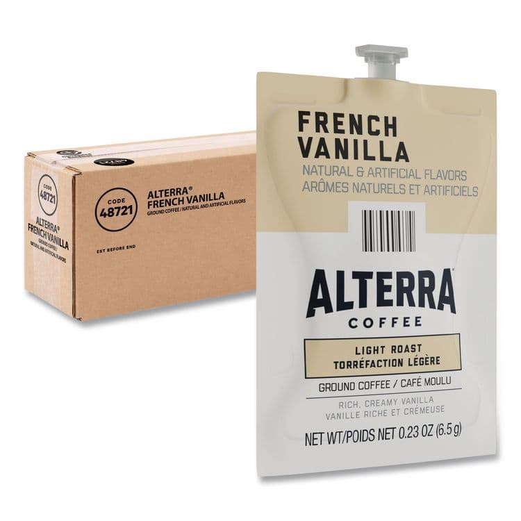LAVAZZA Alterra French Vanilla Coffee Freshpack, 40/Carton (LAV48721)