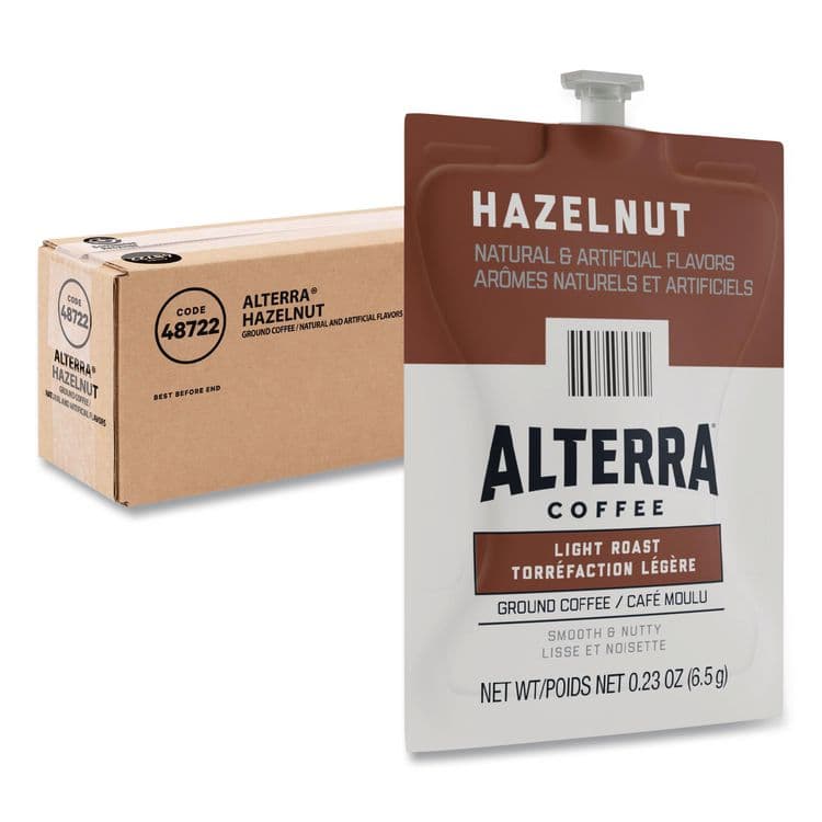 LAVAZZA Alterra Hazelnut Coffee Freshpack, 40/Carton (LAV48722)