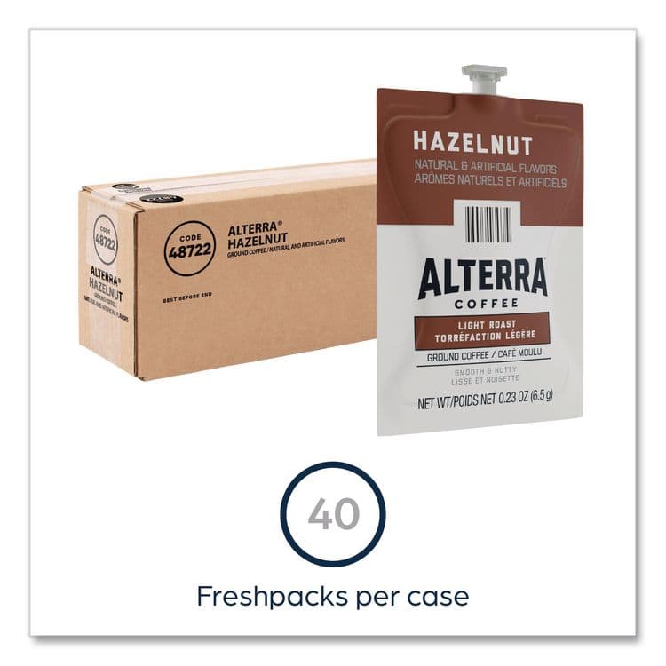 LAVAZZA Alterra Hazelnut Coffee Freshpack, 40/Carton (LAV48722) thumbnail 2