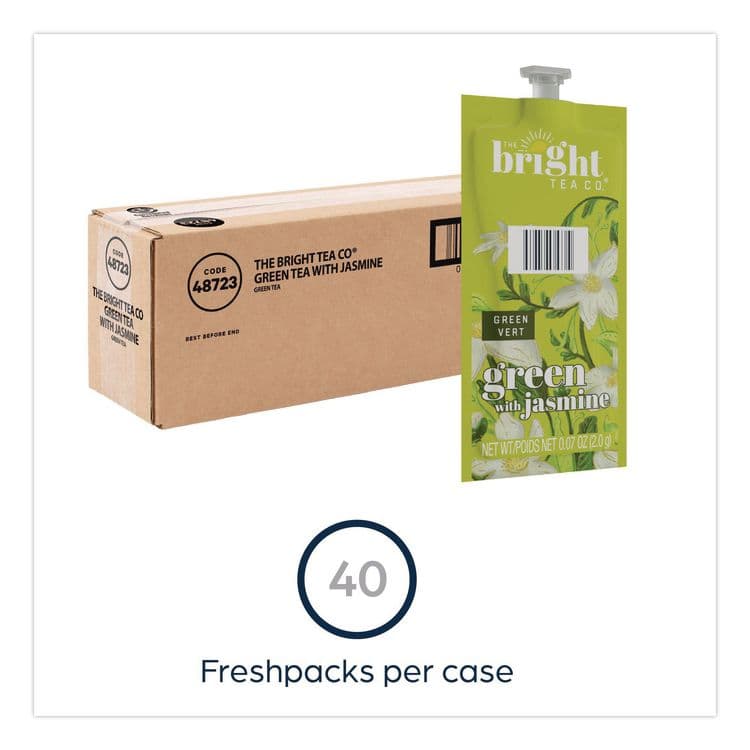LAVAZZA The Bright Tea Co. Green with Jasmine Tea Freshpack, 40/Carton (LAV48723) thumbnail 2