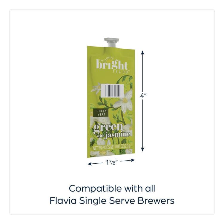LAVAZZA The Bright Tea Co. Green with Jasmine Tea Freshpack, 40/Carton (LAV48723) thumbnail 3