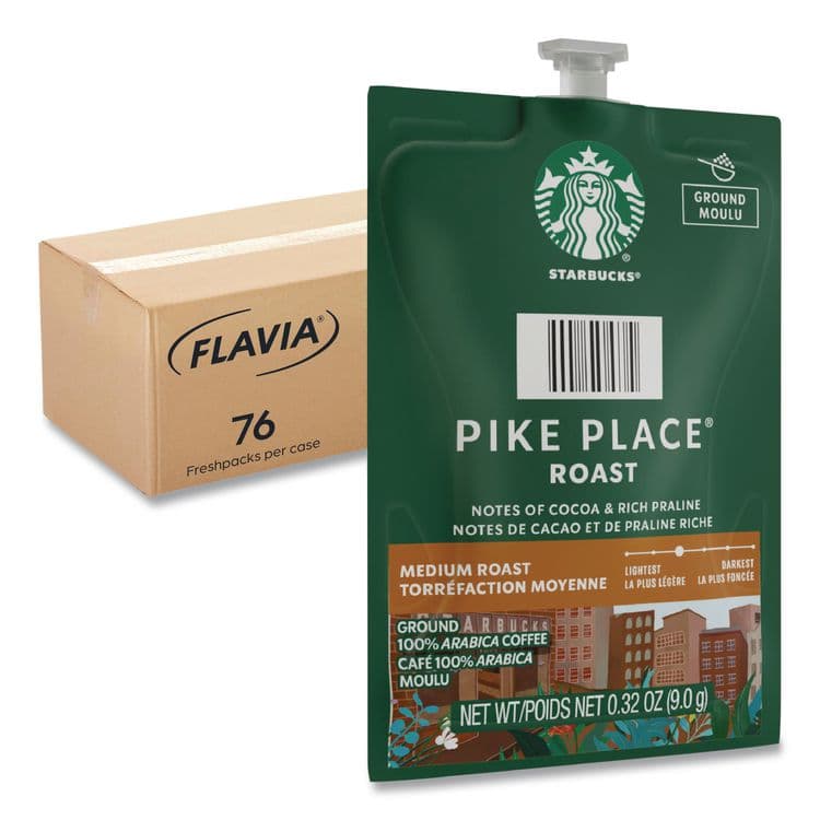 LAVAZZA Starbucks Pike Place Roast Coffee Freshpack, 76/Carton (LAV48103)