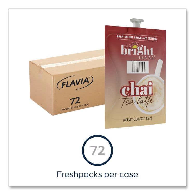 LAVAZZA The Bright Tea Co. Chai Tea Latte Freshpack, 72/Carton (LAV48055) thumbnail 2