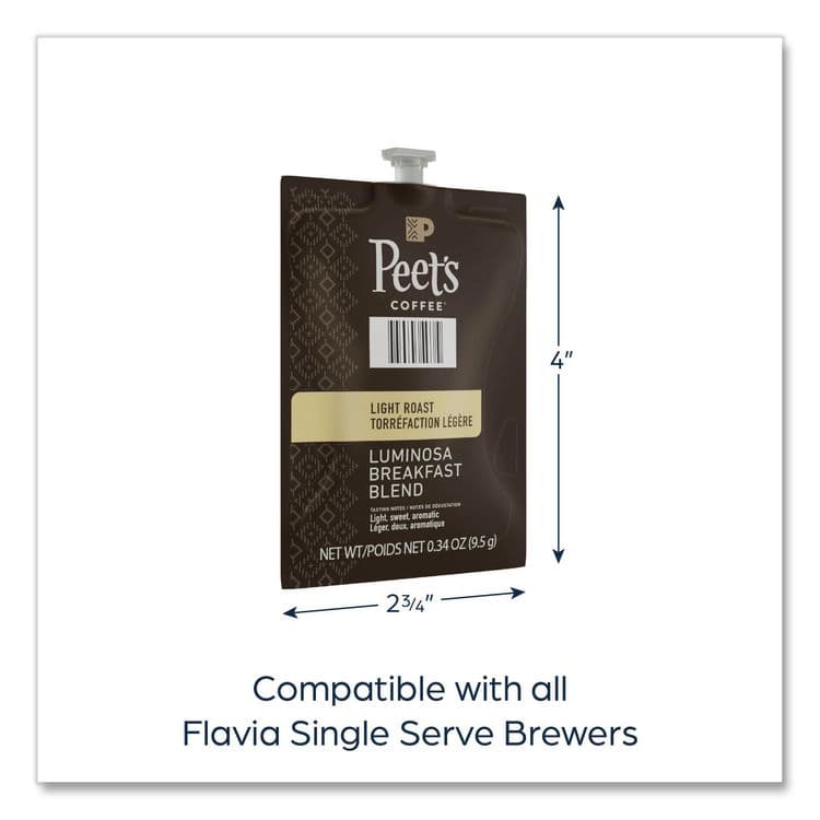 LAVAZZA Peet's Coffee Colombia Luminosa, Breakfast Blend, 76/Carton (LAV48037) thumbnail 3