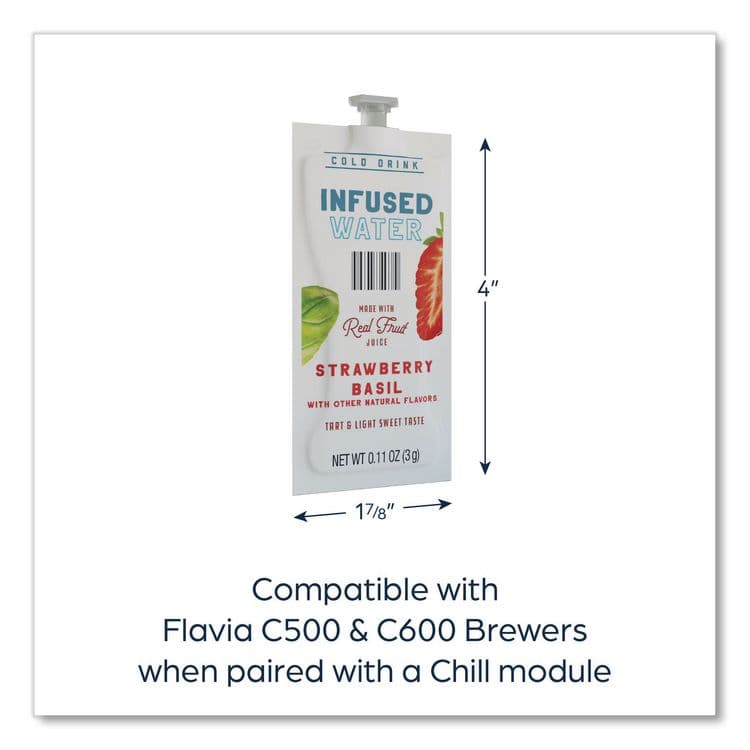 LAVAZZA Strawberry Basil Infused Water Freshpack, 100/Carton (LAV48053) thumbnail 3