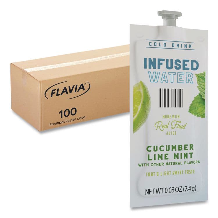 LAVAZZA Cucumber Lime Mint Infused Water Freshpack, 100/Carton (LAV48051)