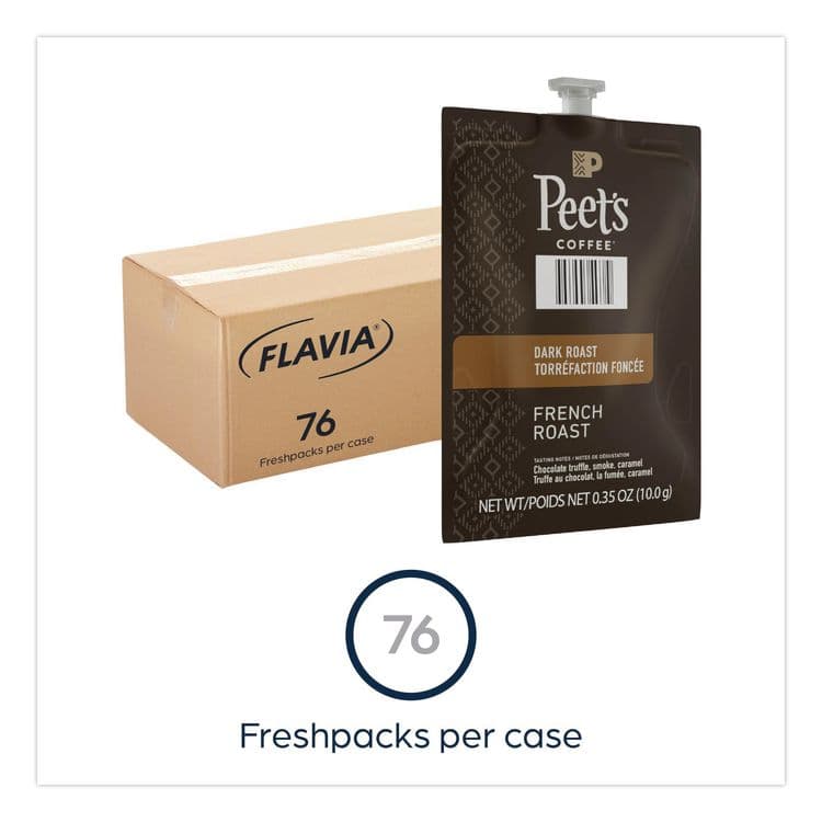 LAVAZZA Peet's French Roast Coffee Freshpack, 76/Carton (LAV48036) thumbnail 2