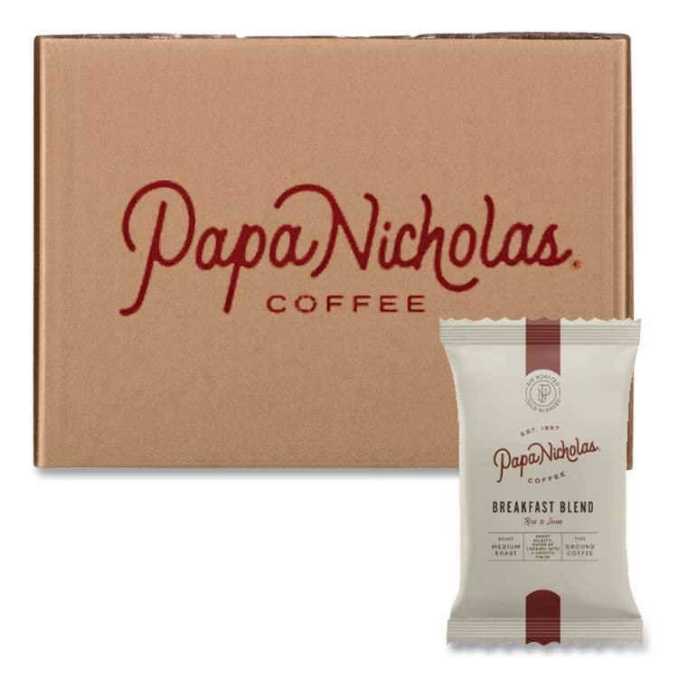 PAPANICHOLAS COFFEE Premium Coffee, Breakfast Blend, 18/Carton (PCO25184)