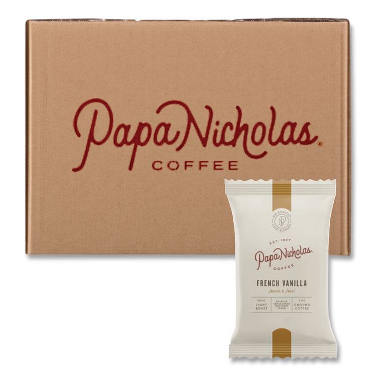 PAPANICHOLAS COFFEE Premium Coffee, French Vanilla, 18/Carton (PCO25188)