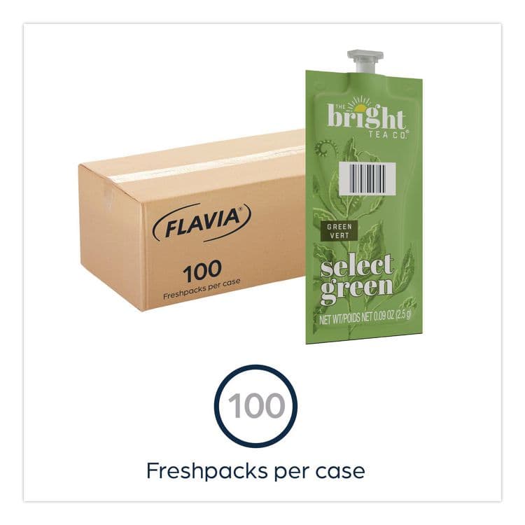 LAVAZZA The Bright Tea Co. Select Green Tea Freshpack, 100/Carton (LAV48028) thumbnail 2