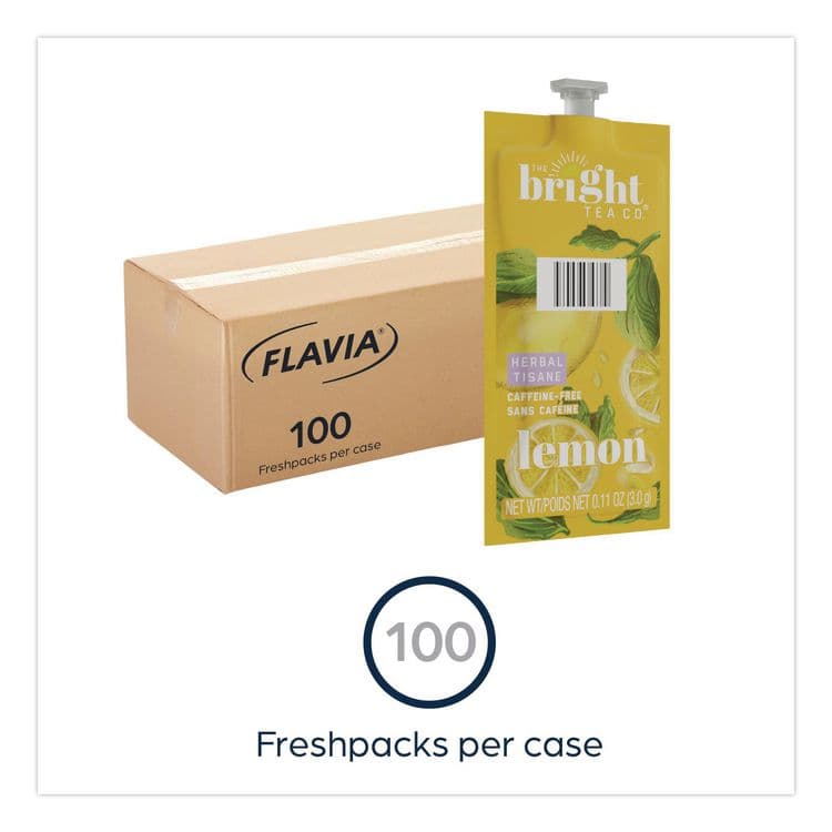 LAVAZZA The Bright Tea Co. Lemon Herbal Tea Freshpack, 100/Carton (LAV48022) thumbnail 2
