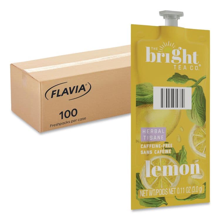 LAVAZZA The Bright Tea Co. Lemon Herbal Tea Freshpack, 100/Carton (LAV48022)