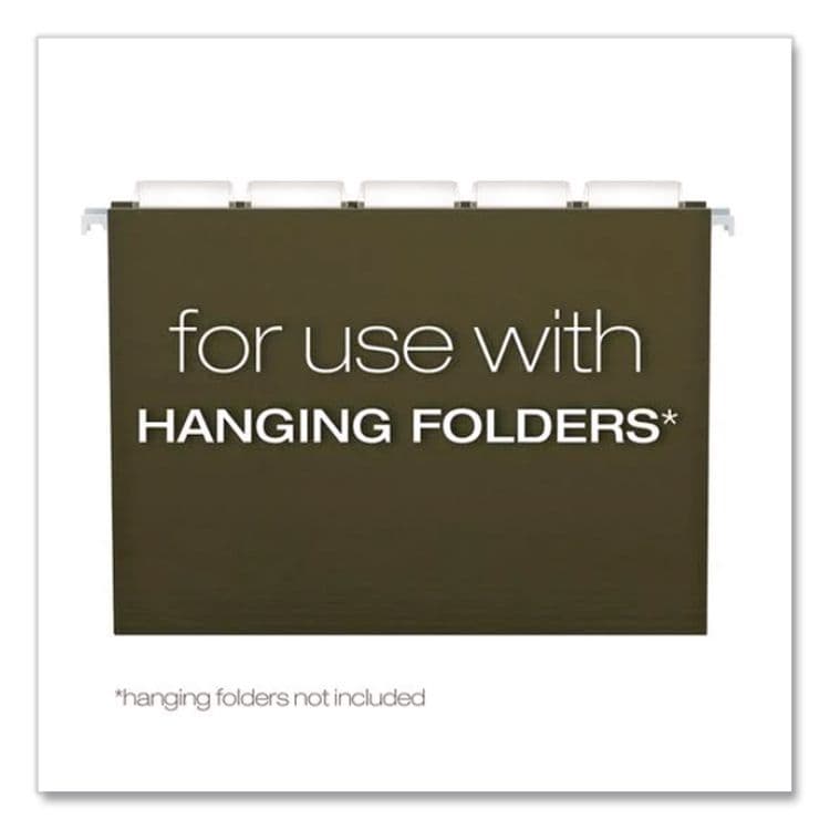 TOPS BUSINESS FORMS Transparent Colored Tabs For Hanging File Folders, 1/3-Cut, Clear, 3.5" Wide, 25/Pack (PFX4312) thumbnail 2