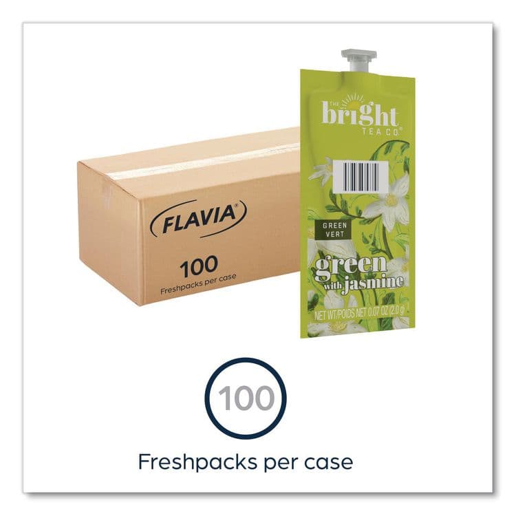LAVAZZA The Bright Tea Co. Green with Jasmine Tea Freshpack, 100/Carton (LAV48023) thumbnail 2