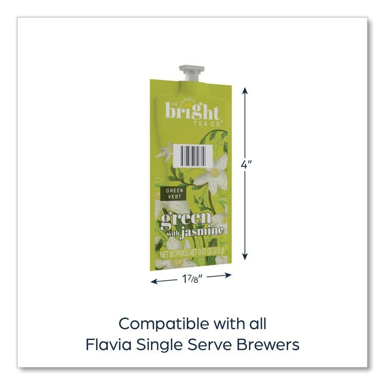 LAVAZZA The Bright Tea Co. Green with Jasmine Tea Freshpack, 100/Carton (LAV48023) thumbnail 3
