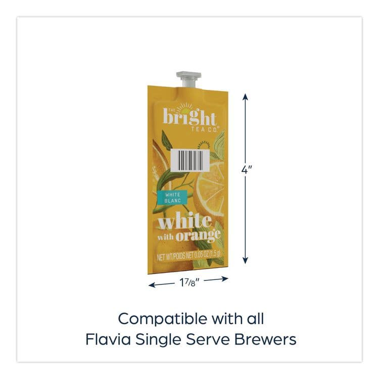 LAVAZZA The Bright Tea Co. White with Orange Tea Freshpack, 100/Carton (LAV48024) thumbnail 3