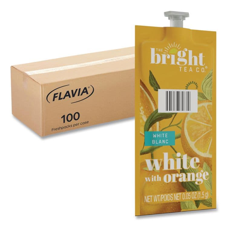 LAVAZZA The Bright Tea Co. White with Orange Tea Freshpack, 100/Carton (LAV48024)