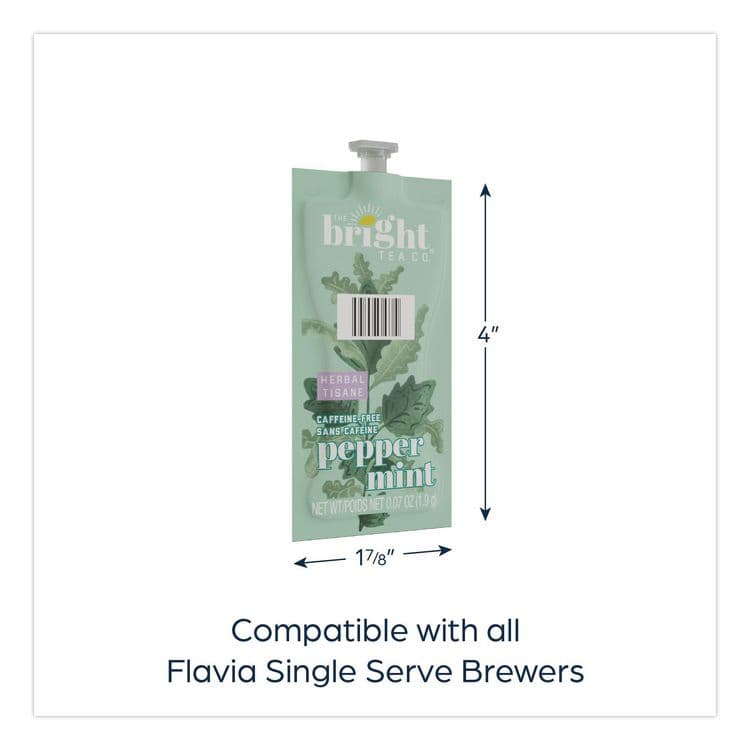 LAVAZZA The Bright Tea Co. Peppermint Herbal Tea Freshpack, 100/Carton (LAV48025) thumbnail 3