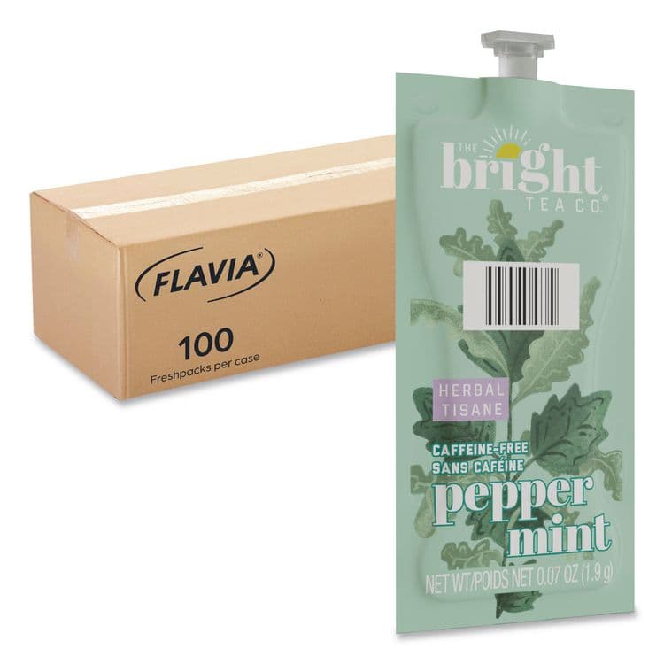 LAVAZZA The Bright Tea Co. Peppermint Herbal Tea Freshpack, 100/Carton (LAV48025)