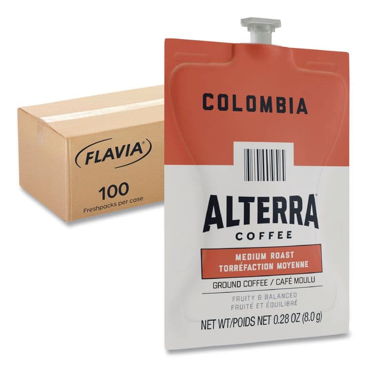 LAVAZZA Alterra Columbia Coffee Freshpack, 100/Carton (LAV48006)