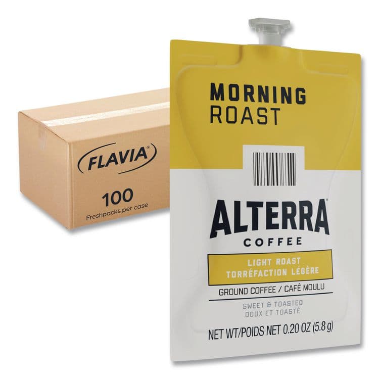 LAVAZZA Alterra Morning Roast Coffee Freshpack, 100/Carton (LAV48008)