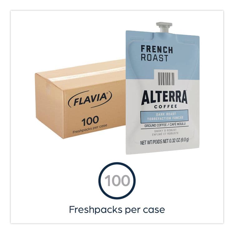LAVAZZA Alterra French Roast Coffee Freshpack, 100/Carton (LAV48010) thumbnail 2