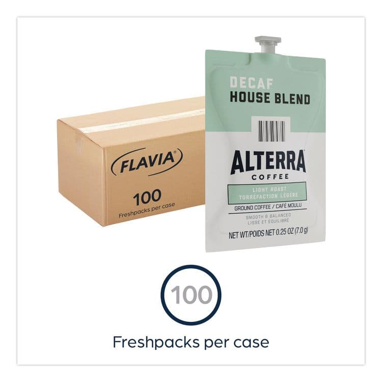 LAVAZZA Alterra Decaf House Blend Coffee Freshpack, 100/Carton (LAV48013) thumbnail 2