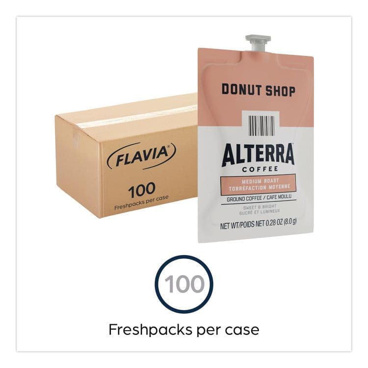 LAVAZZA Alterra Donut Shop Coffee Freshpack, 100/Carton (LAV48019) thumbnail 2