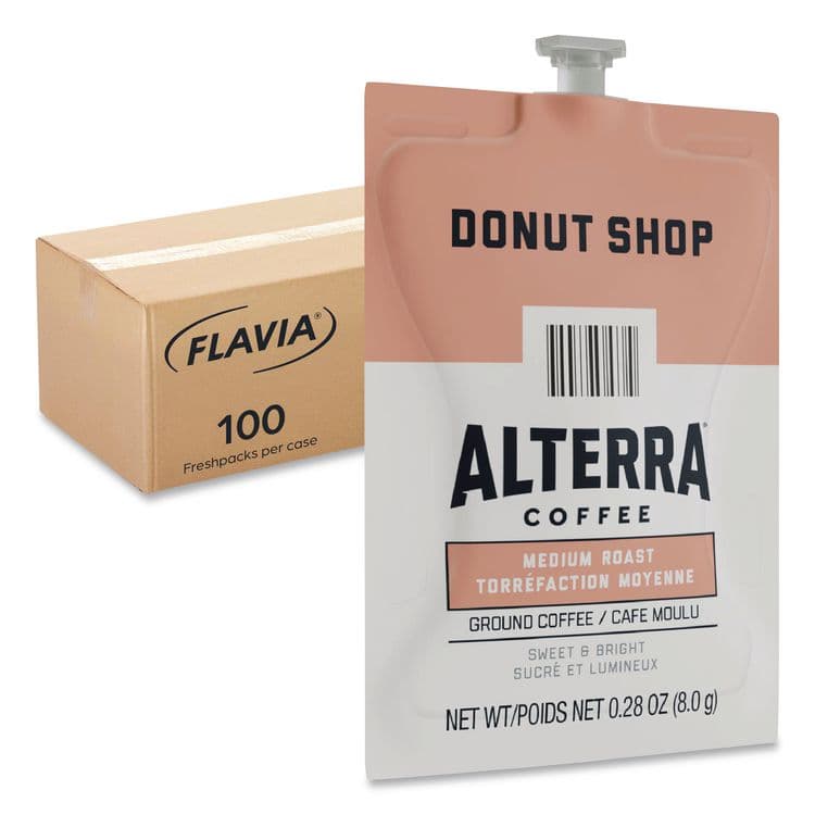 LAVAZZA Alterra Donut Shop Coffee Freshpack, 100/Carton (LAV48019)