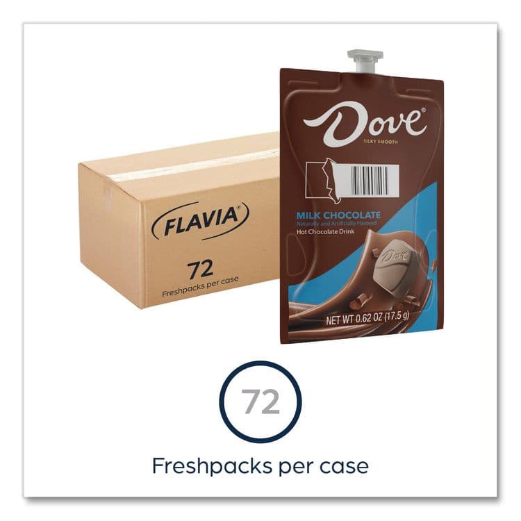 LAVAZZA Dove Hot Chocolate Freshpack, Milk Chocolate, 72/Carton (LAV48000) thumbnail 2
