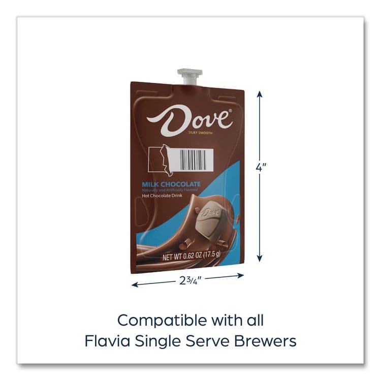 LAVAZZA Dove Hot Chocolate Freshpack, Milk Chocolate, 72/Carton (LAV48000) thumbnail 3
