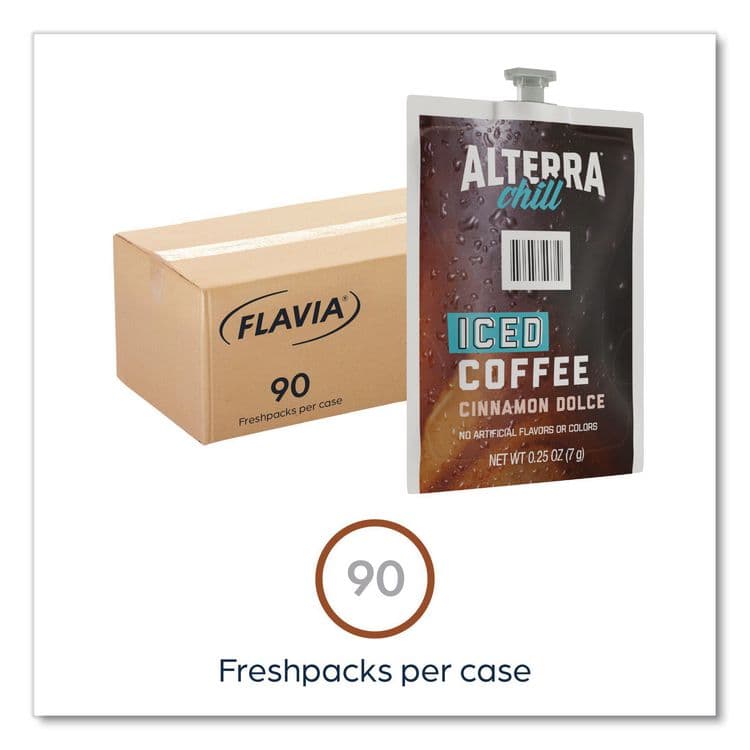 LAVAZZA Alterra Cinnamon Dolce Iced Coffee Freshpack, 90/Carton (LAV48061) thumbnail 2