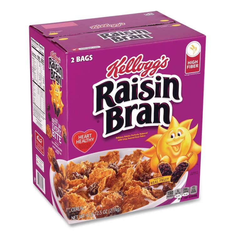 KELLOGG'S Raisin Bran Cereal, 2 Bags/Box, 76.5 oz Box (GRR22002624) thumbnail 3