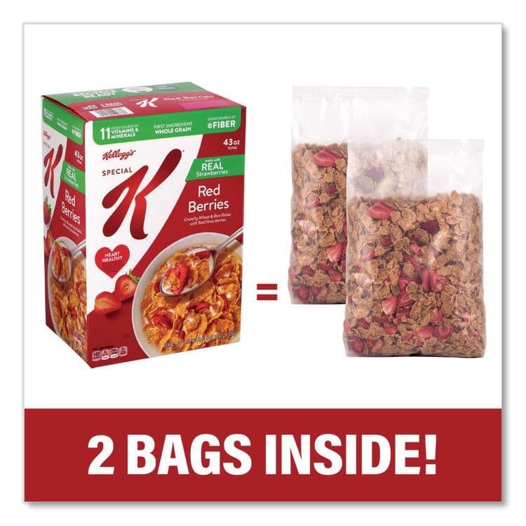 KELLOGG'S Special K with Berries Cereal, 2 Bags/Box, 43 oz Box (GRR22002625) thumbnail 3