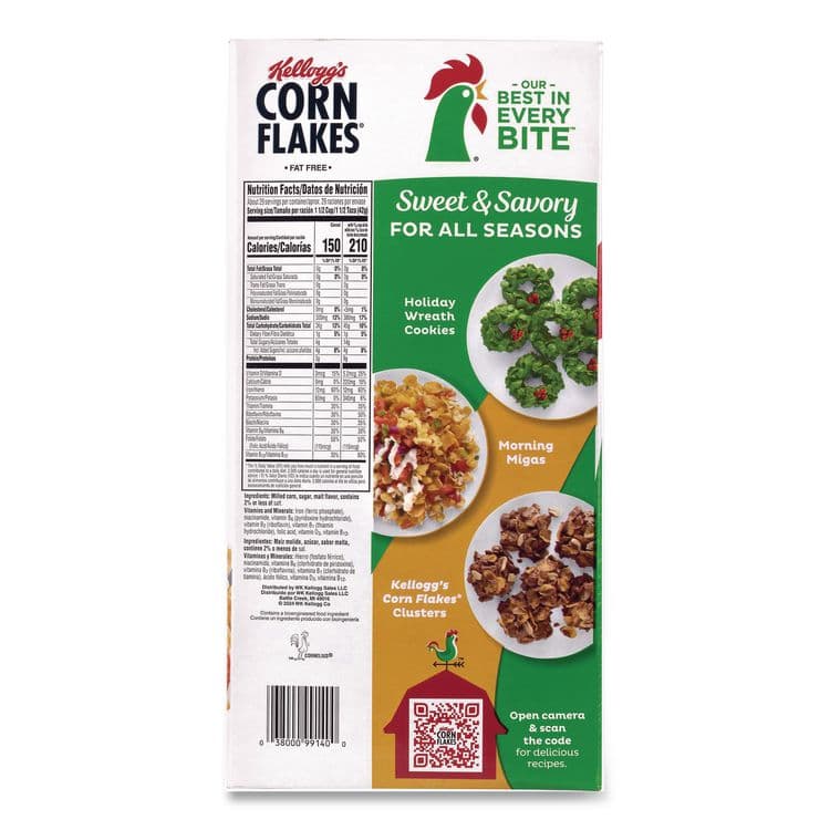KELLOGG'S Corn Flakes Cereal, 2 Bags/Box, 43 oz Box (GRR22002626) thumbnail 4