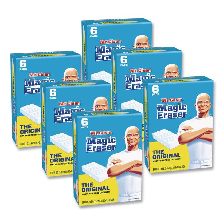 PROCTER & GAMBLE Magic Eraser, 2.3 x 4.6, 1" Thick, White, 6/Pack, 6 Packs/Carton (PGC79009)
