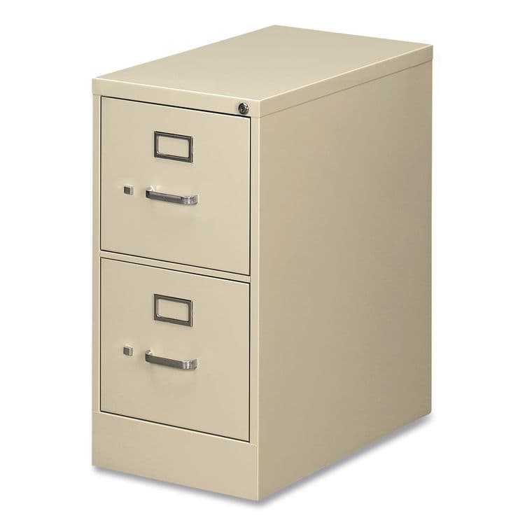 ALERA Two-Drawer Economy Vertical File, 2 Letter-Size File Drawers, Putty, 15" x 25" x 28.38" (ALEHVF1529PY) thumbnail 2