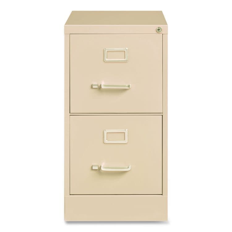 ALERA Two-Drawer Economy Vertical File, 2 Letter-Size File Drawers, Putty, 15" x 25" x 28.38" (ALEHVF1529PY) thumbnail 3