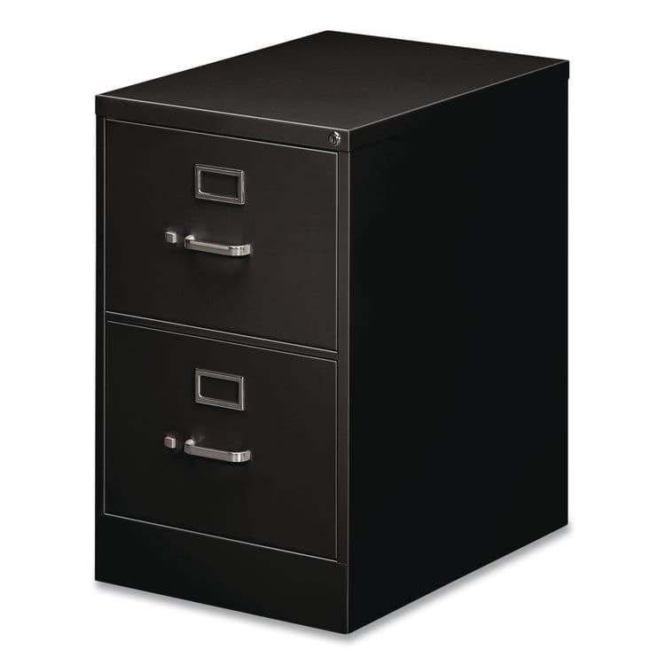 ALERA Two-Drawer Economy Vertical File, 2 Legal-Size File Drawers, Black, 18" x 25" x 28.38" (ALEHVF1929BL) thumbnail 2