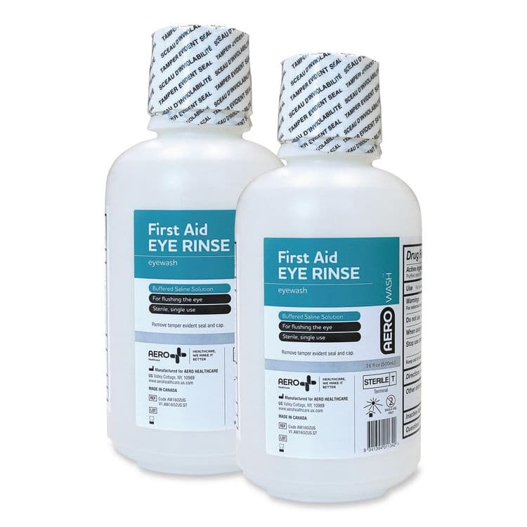 AERO HEALTHCARE Emergency Eyewash Station 50 Series, 16 oz Bottle, 2 Bottles/Station (AOHAK50EWN) thumbnail 3