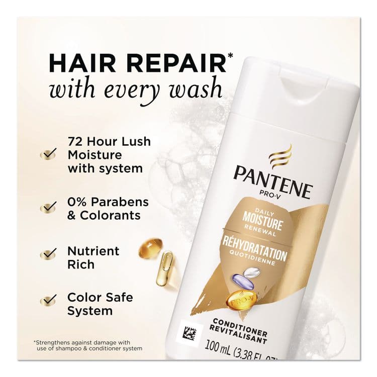 PROCTER & GAMBLE Pro V Daily Moisture Renewal Conditioner, Unscented, 3.38 oz, 24/Carton (PGC18087) thumbnail 4