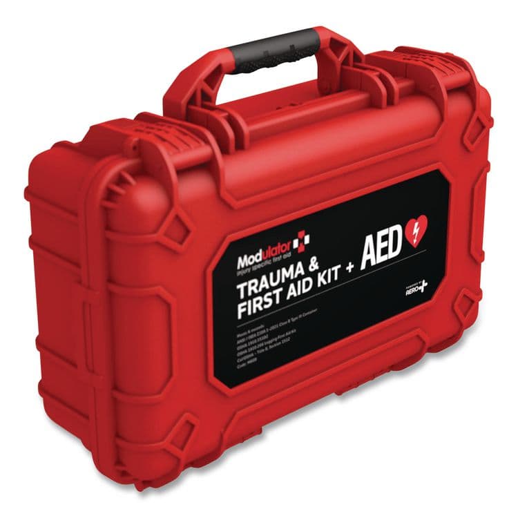 AERO HEALTHCARE Trauma Kit with Heartsine 450P and Bleed Control - XL Rugged Hard Case, 296 Pieces (AOHM6006) thumbnail 2