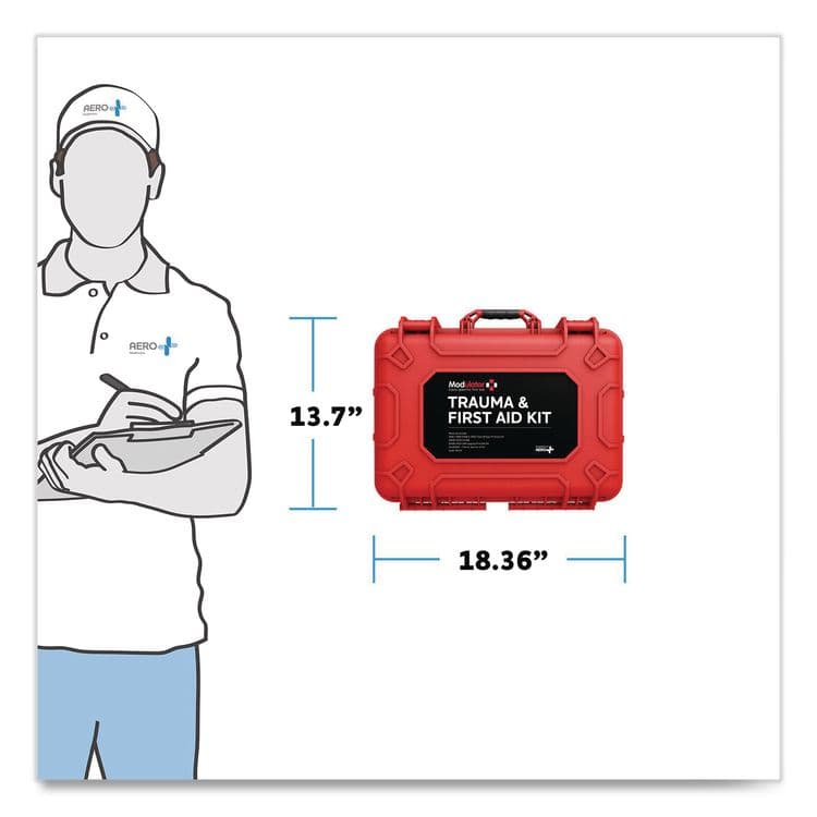 AERO HEALTHCARE Trauma Kit - Rugged Hard Case, 286 Pieces (AOHM610) thumbnail 4
