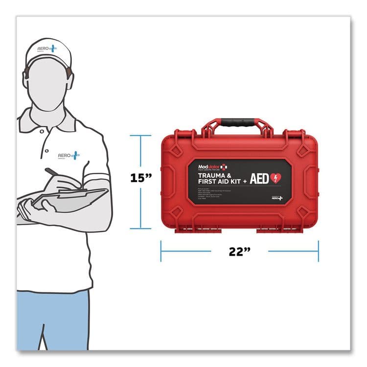 AERO HEALTHCARE Trauma Kit with HeartSine 350P and Bleed Control - XL Rugged Hard Case, 296 Pieces (AOHM6004) thumbnail 4