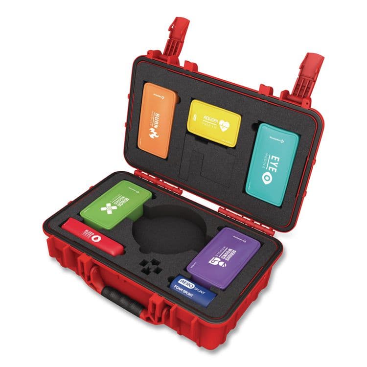 AERO HEALTHCARE Trauma Kit with Bleed Control without AED - XL Rugged Hard Case, 295 Pieces (AOHM6007)