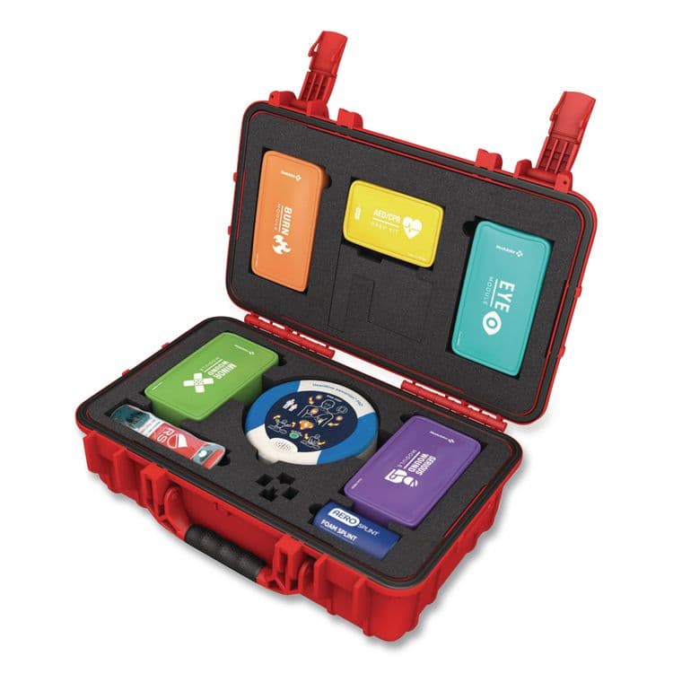 AERO HEALTHCARE Trauma Kit with Heartsine 350P - XL Rugged Hard Case, 287 Pieces (AOHM6001)