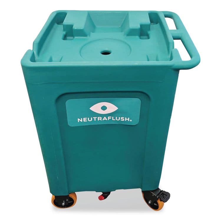 AERO HEALTHCARE Rolling Drain Cart Stand for 16 Gal Eyewash Station, 21 x24 x 33.75, Green (AOHNFSCART01)