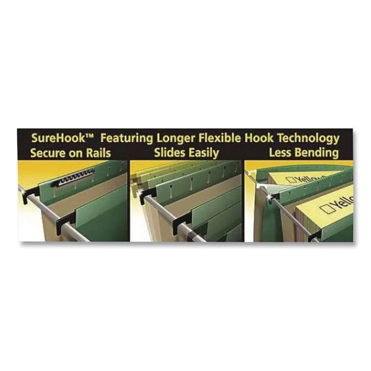 TOPS BUSINESS FORMS SureHook Nine-Section Hanging Folder, 9 Sections, 5.25" Capacity, Letter Size, 1/5-Cut Tabs, Blue (PFX59225) thumbnail 4