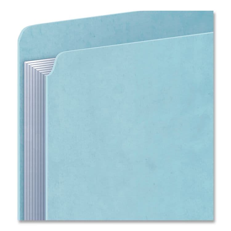 TOPS BUSINESS FORMS Pressboard Expanding File Folders, 1/3-Cut Tabs: Assorted, Legal Size, 1" Expansion, Blue, 25/Box (PFX9300T13) thumbnail 3