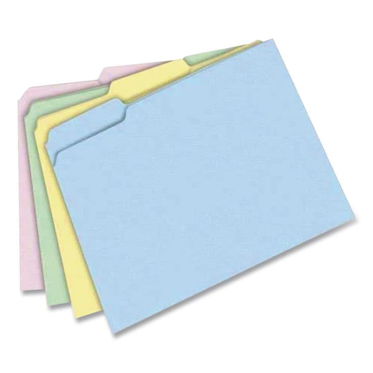 TOPS BUSINESS FORMS Pastel Colored File Folders, 1/3-Cut Tabs: Assorted, Letter Size, Assorted Colors, 100/Box (PFXC2113PASR) thumbnail 4